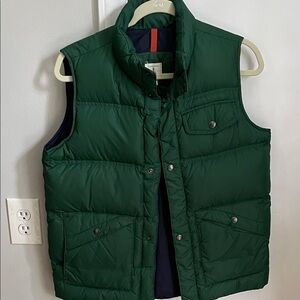 Lands' End Kids Green puffer vest sz L